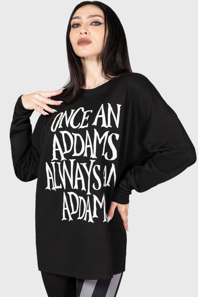 Killstar Addams Sweatshirt Negros | 98167-MSQN