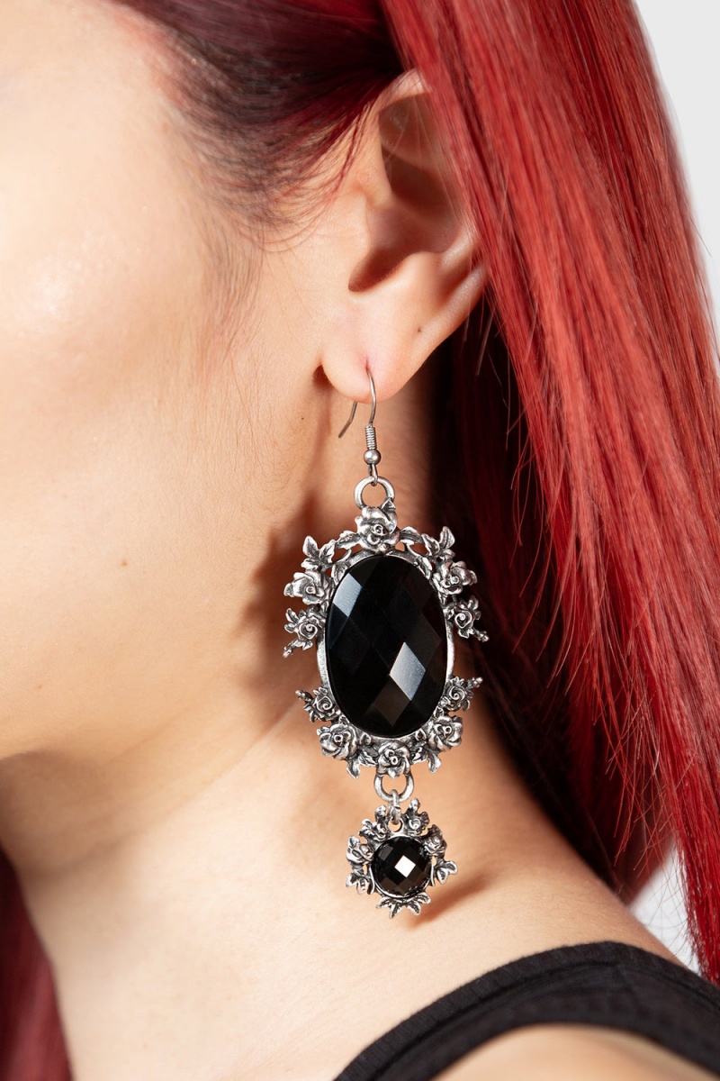 Killstar Afterlife Earrings Plateados | 93571-OLCS