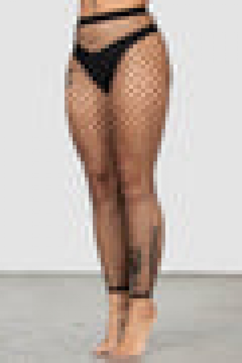 Killstar All Caught Up Fishnet Leggings [B] Negros | 20943-ZOAH
