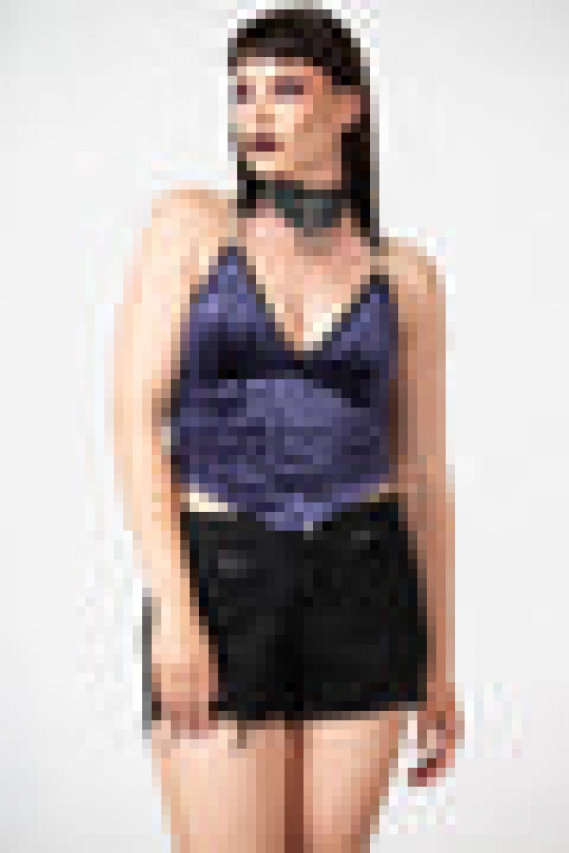 Killstar Alley Cat Halter Top [PLUM] Morados | 46781-GNCL