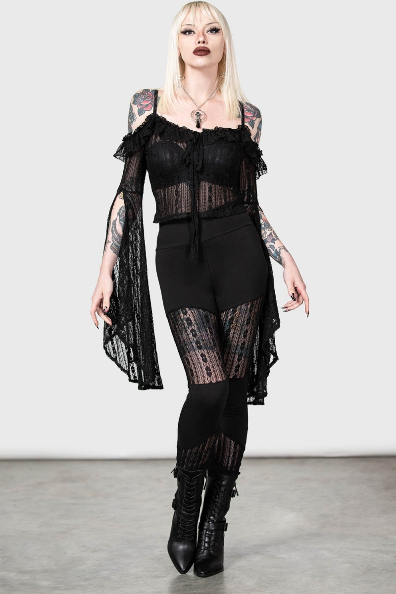 Killstar Alvaro Leggings Negros | 39246-EDIZ