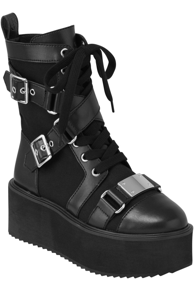 Killstar Amplified Boots Negros | 60943-BUZH