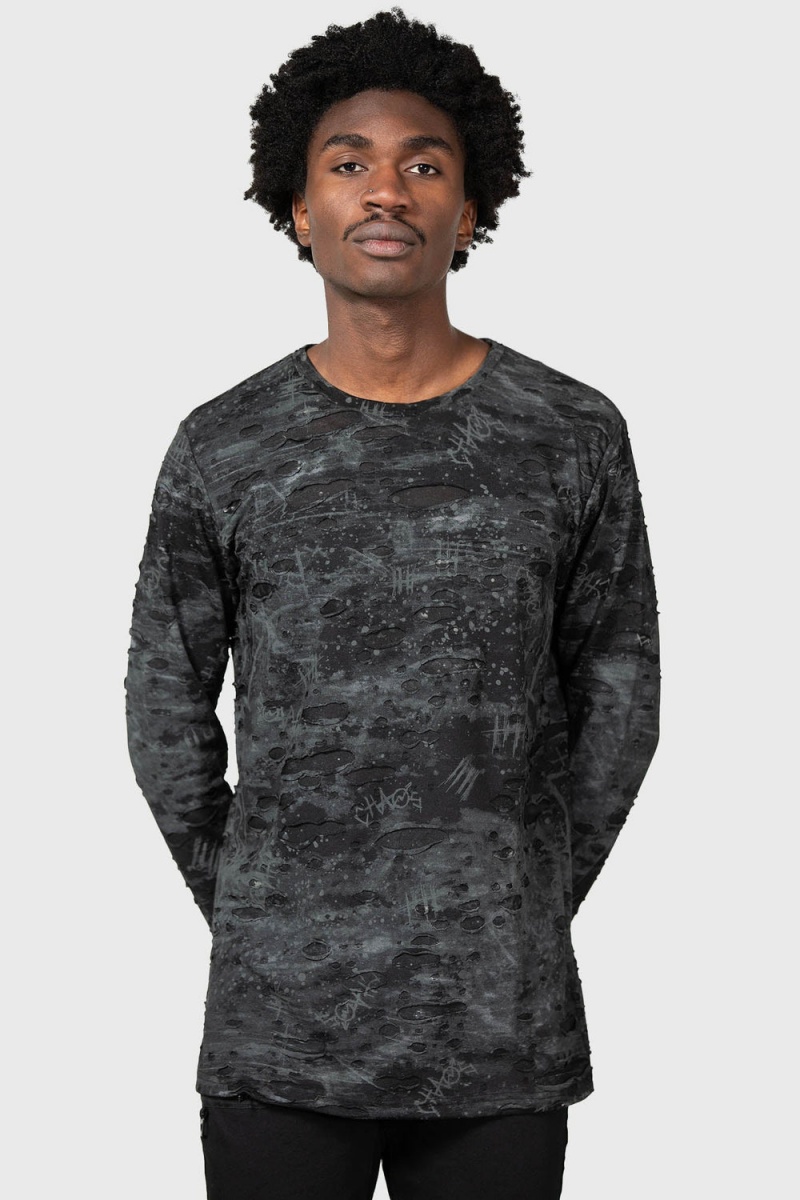 Killstar Andrazzi Long Sleeve Top Negros | 16530-UYGR