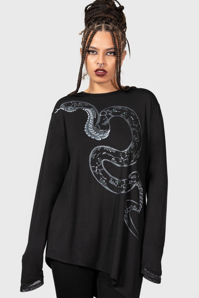 Killstar Aniliidae Top Negros | 68275-OZKN