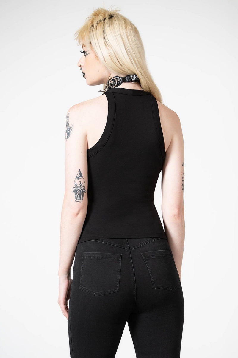 Killstar Anomaly Halter Top Negros | 27380-PDGO