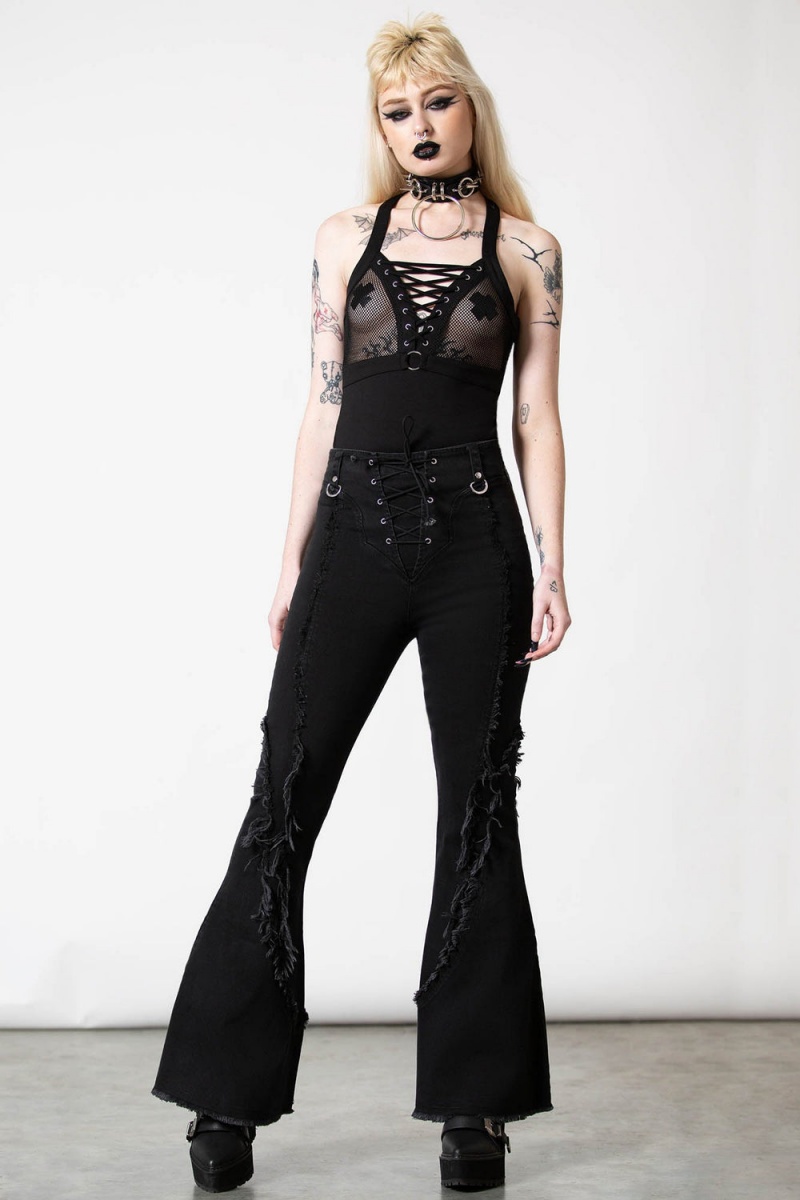 Killstar Anomaly Halter Top Negros | 27380-PDGO