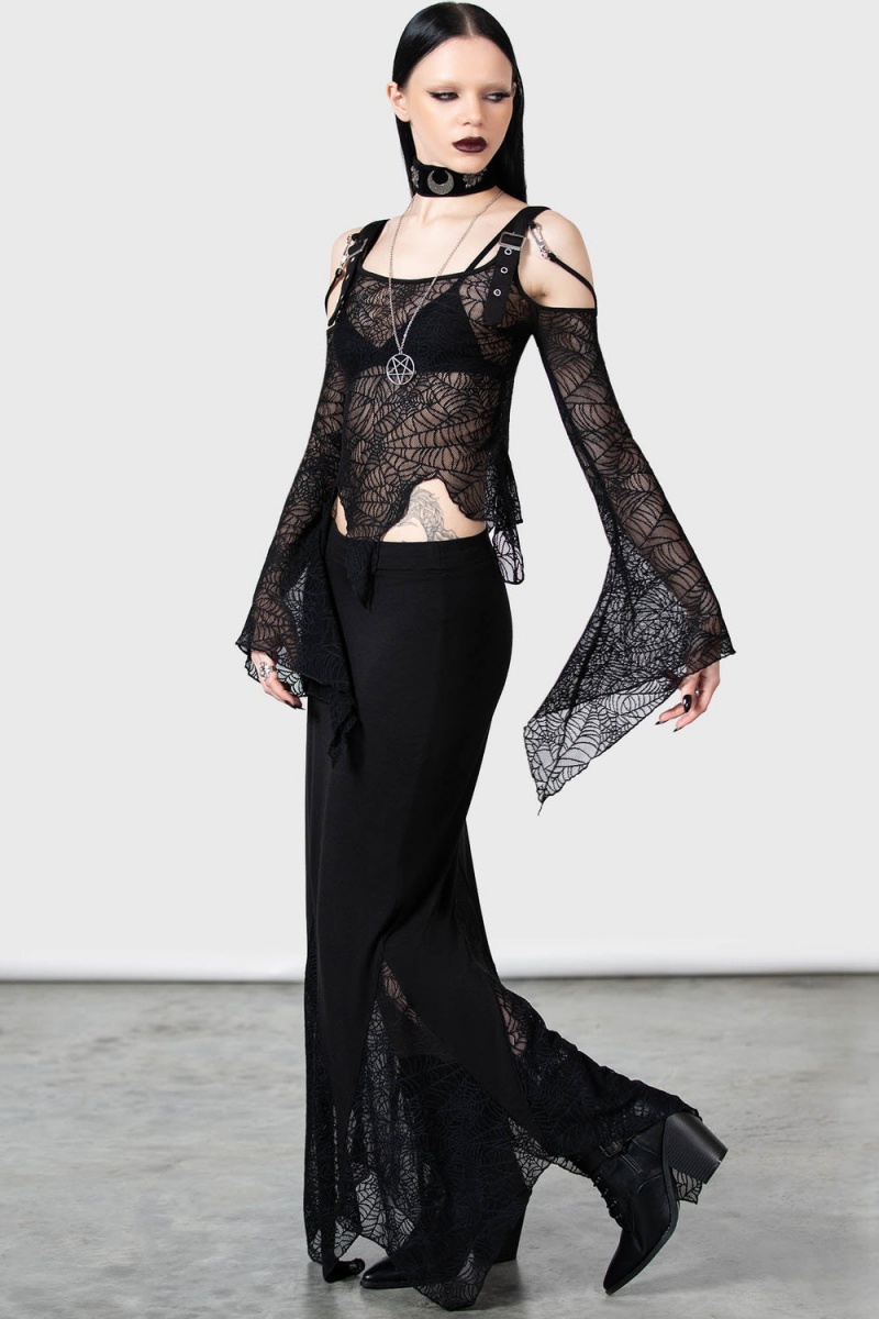 Killstar Aramina Skirt Negros | 84317-WRZE