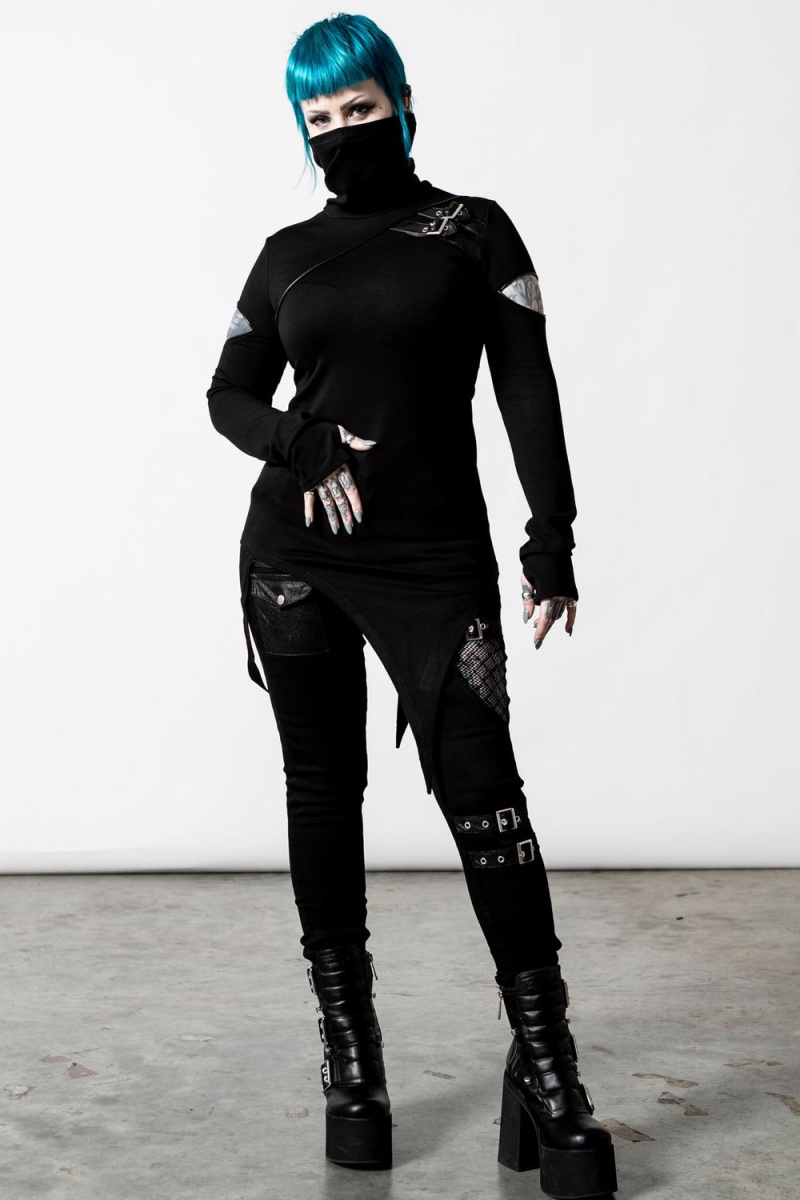 Killstar Arch Angelz Masked Top Negros | 17693-FBDC