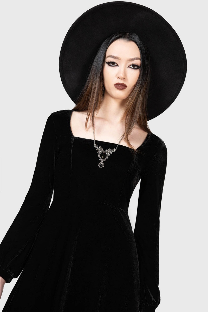 Killstar Archaic Vestido Negros | 92316-TACV
