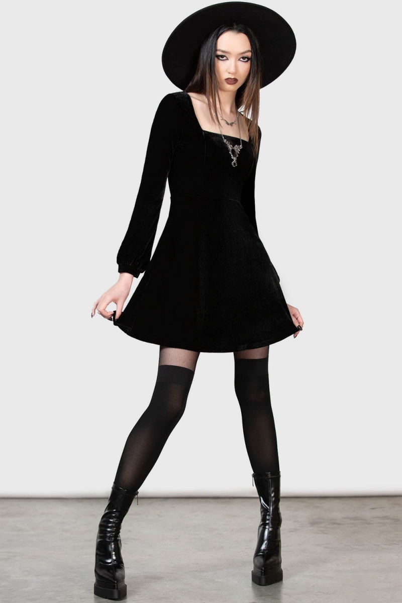 Killstar Archaic Vestido Negros | 92316-TACV