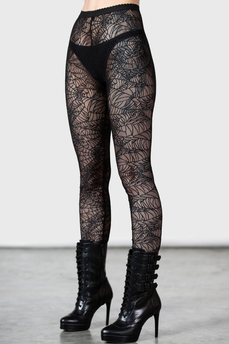 Killstar Ariana Leggings Negros | 43602-ANPH