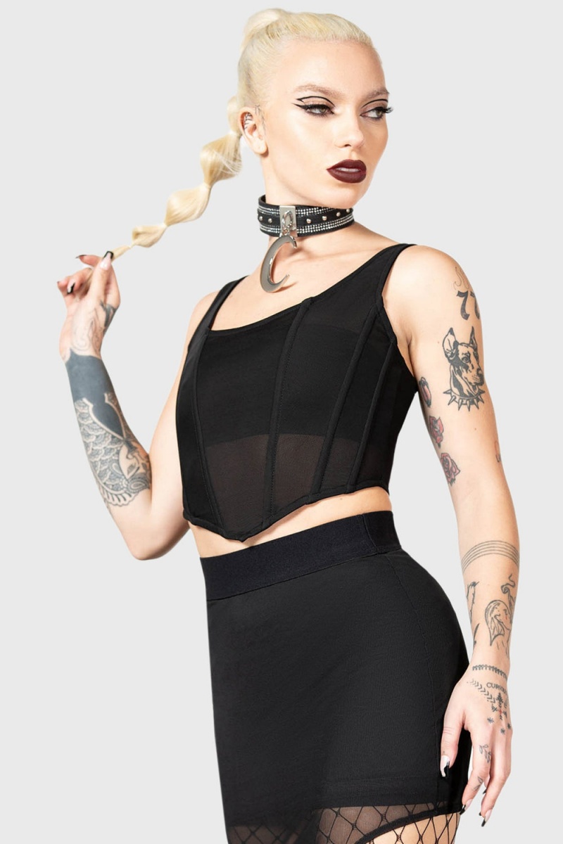 Killstar Asterim Mesh Top Negros | 37948-GLJB