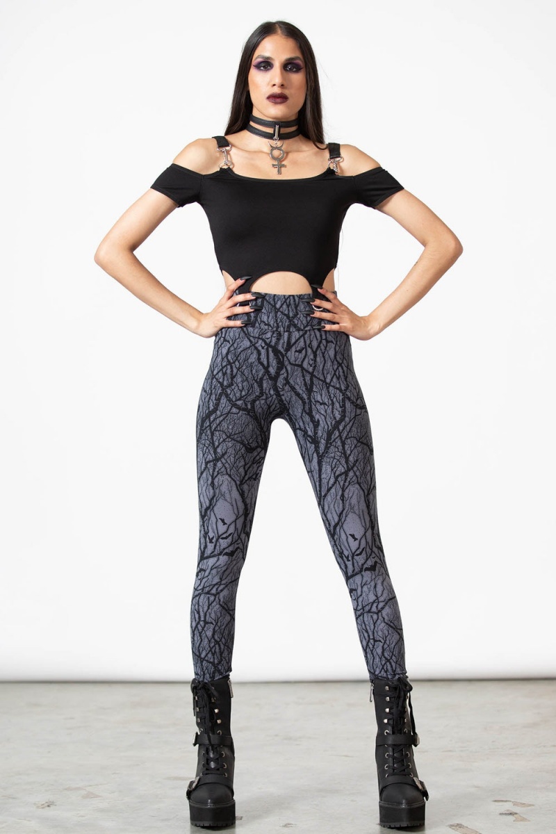 Killstar Astral Night Leggings Negros | 05182-VBEC