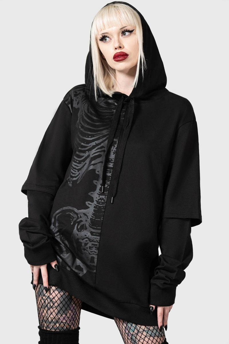 Killstar Bad2the Hoodie Negros | 56702-AEGP