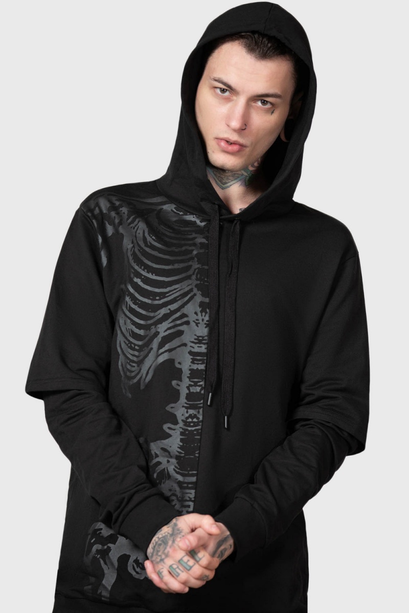 Killstar Bad2the Hoodie Negros | 85123-CIAL
