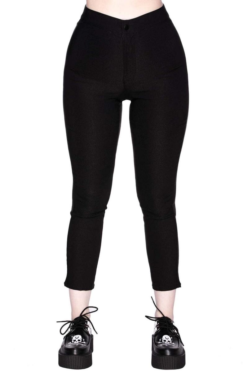Killstar Bad Baby Capri Pants Negros | 87150-OHSM