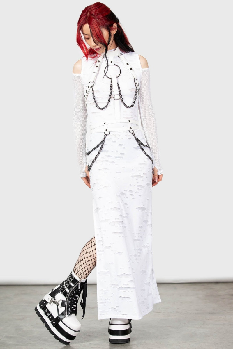 Killstar Baphomet Bones Harness Blancos | 72065-VYSL