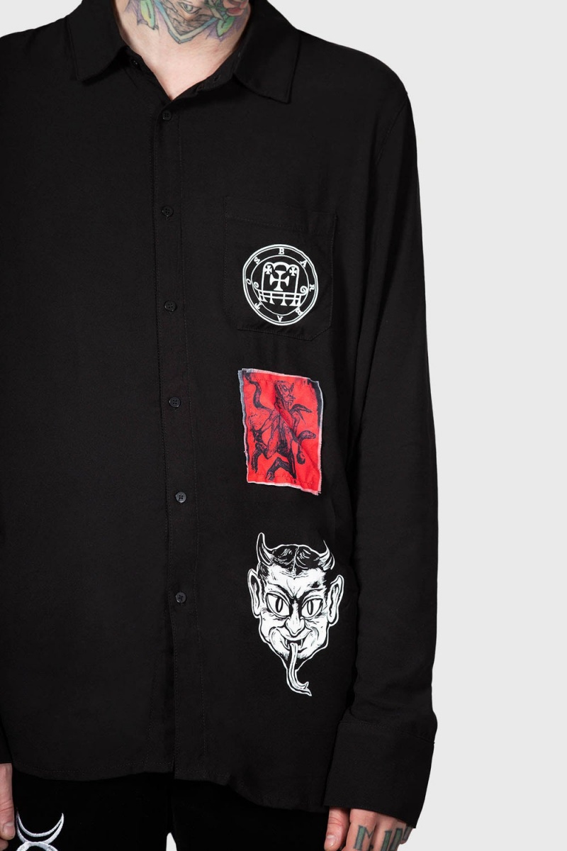 Killstar Barabtos Shirt Negros | 50319-NPXT