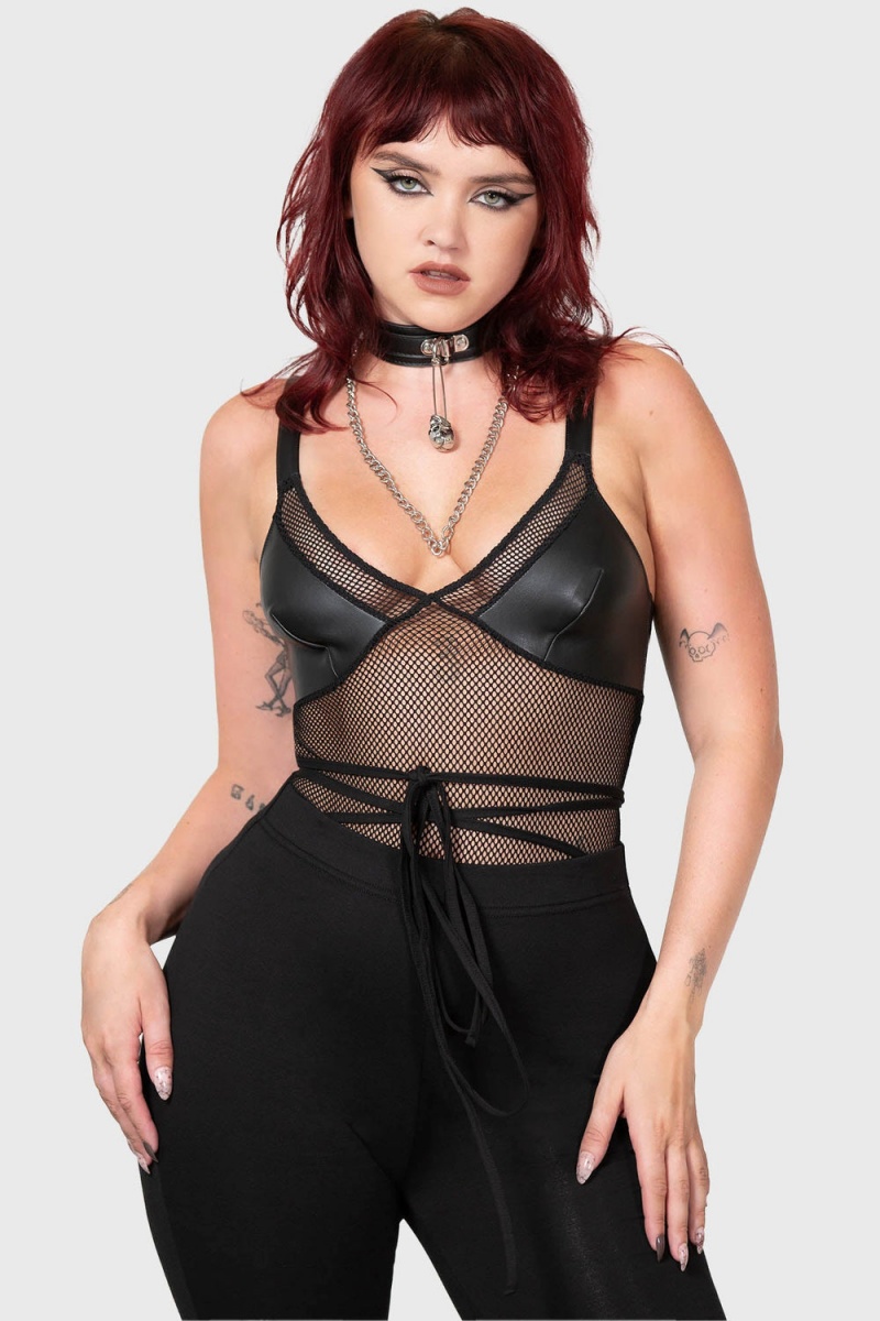 Killstar Bass Bodysuit Negros | 04597-JBYO