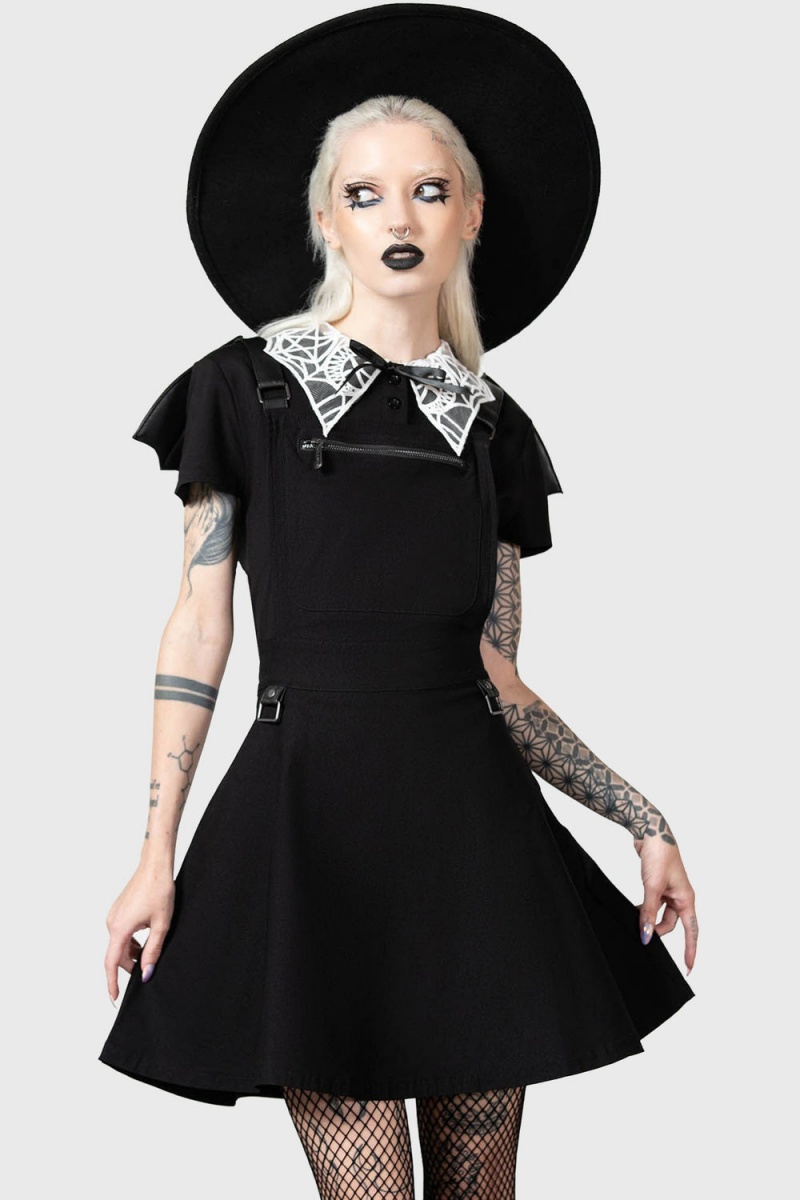 Killstar Bat Dreams Vestido Negros | 18576-WIMU