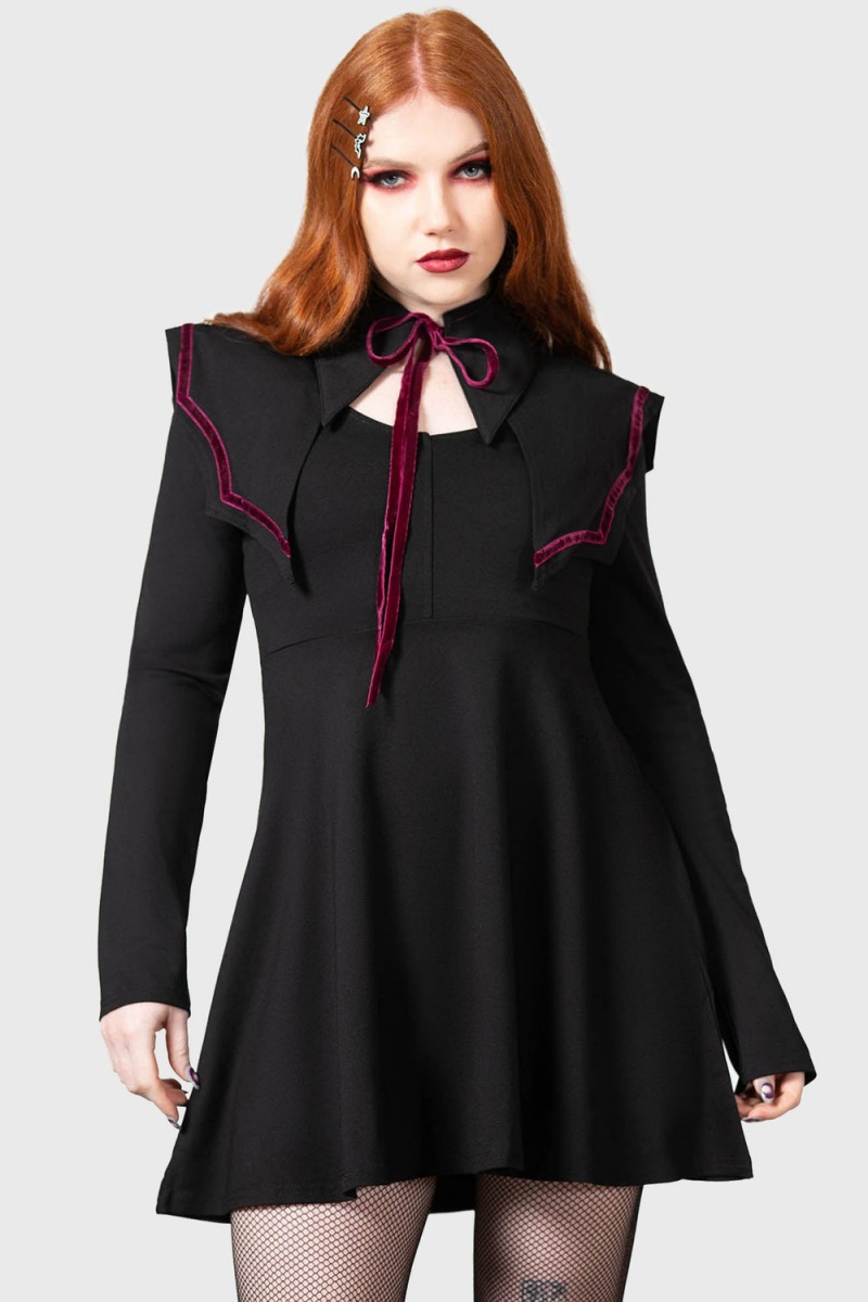 Killstar Bat Magic Vestido Negros | 49316-PGQD