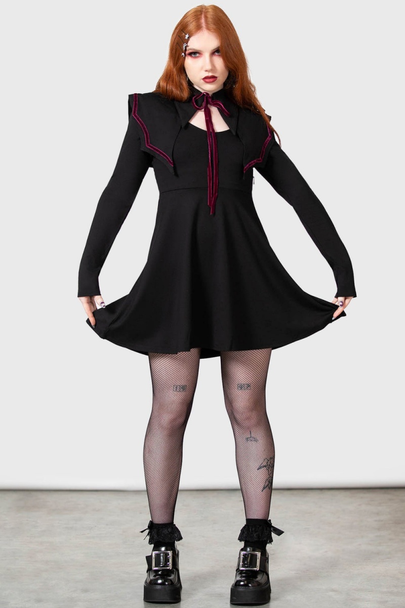 Killstar Bat Magic Vestido Negros | 49316-PGQD
