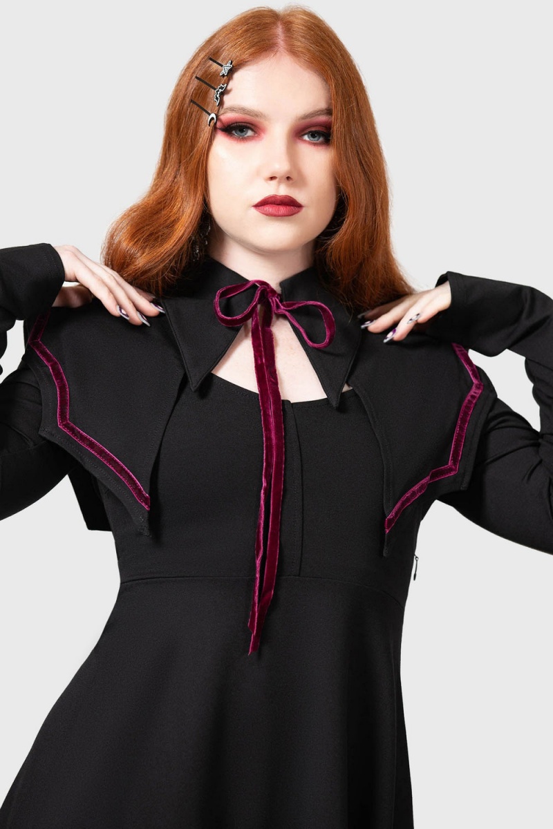 Killstar Bat Magic Vestido Negros | 49316-PGQD