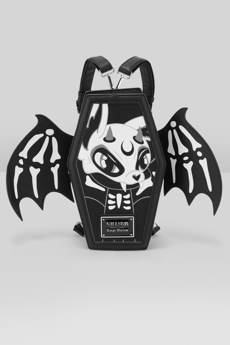 Killstar Batbone Backpack Negros | 85719-FPQG