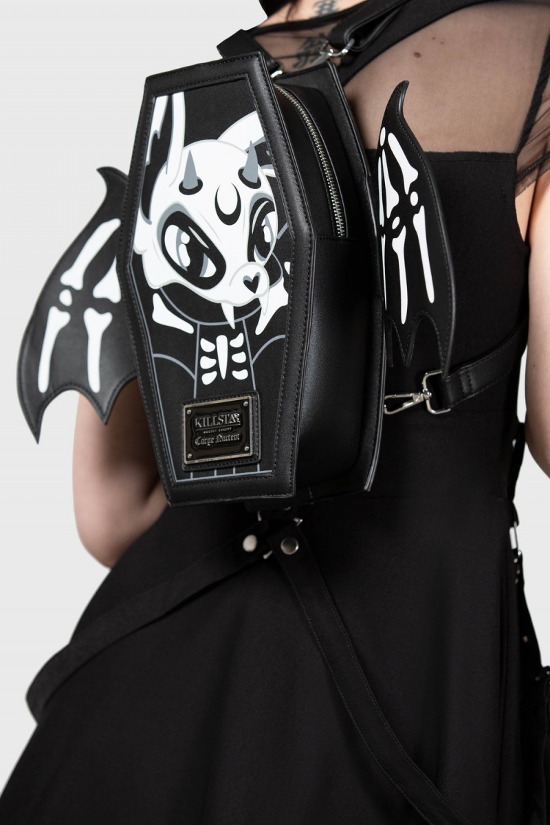 Killstar Batbone Backpack Negros | 85719-FPQG