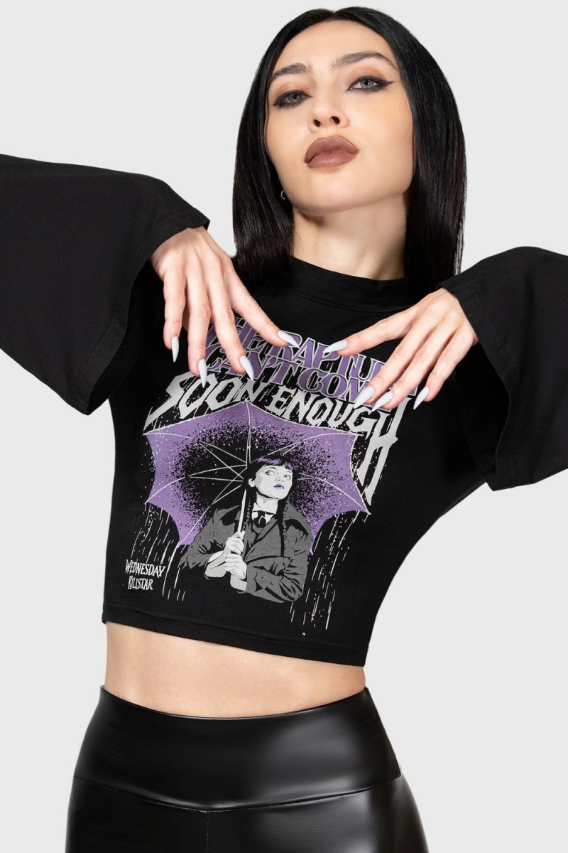Killstar Be Strange Long Sleeve Top Negros | 03198-TWFI