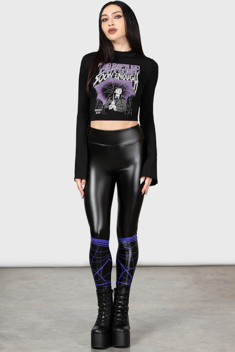 Killstar Be Strange Long Sleeve Top Negros | 03198-TWFI