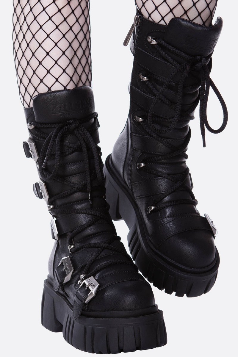 Killstar Beelzebub Boots Negros | 90746-UKSC