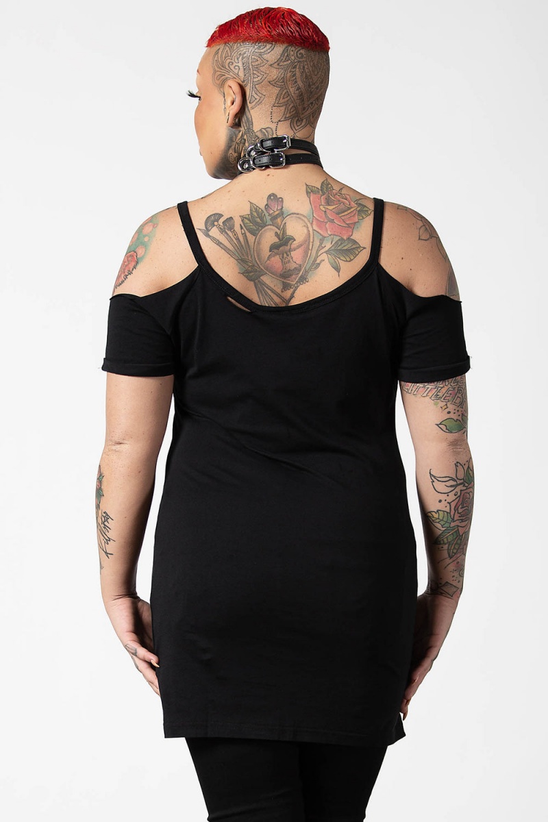 Killstar Bellow Distress Top Negros | 48963-MCYB