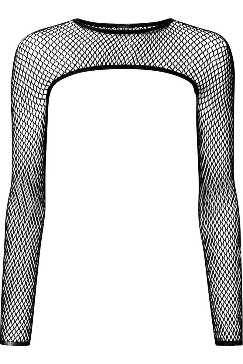 Killstar Bite Me Fishnet Bolero [B] Negros | 82743-ZGYR