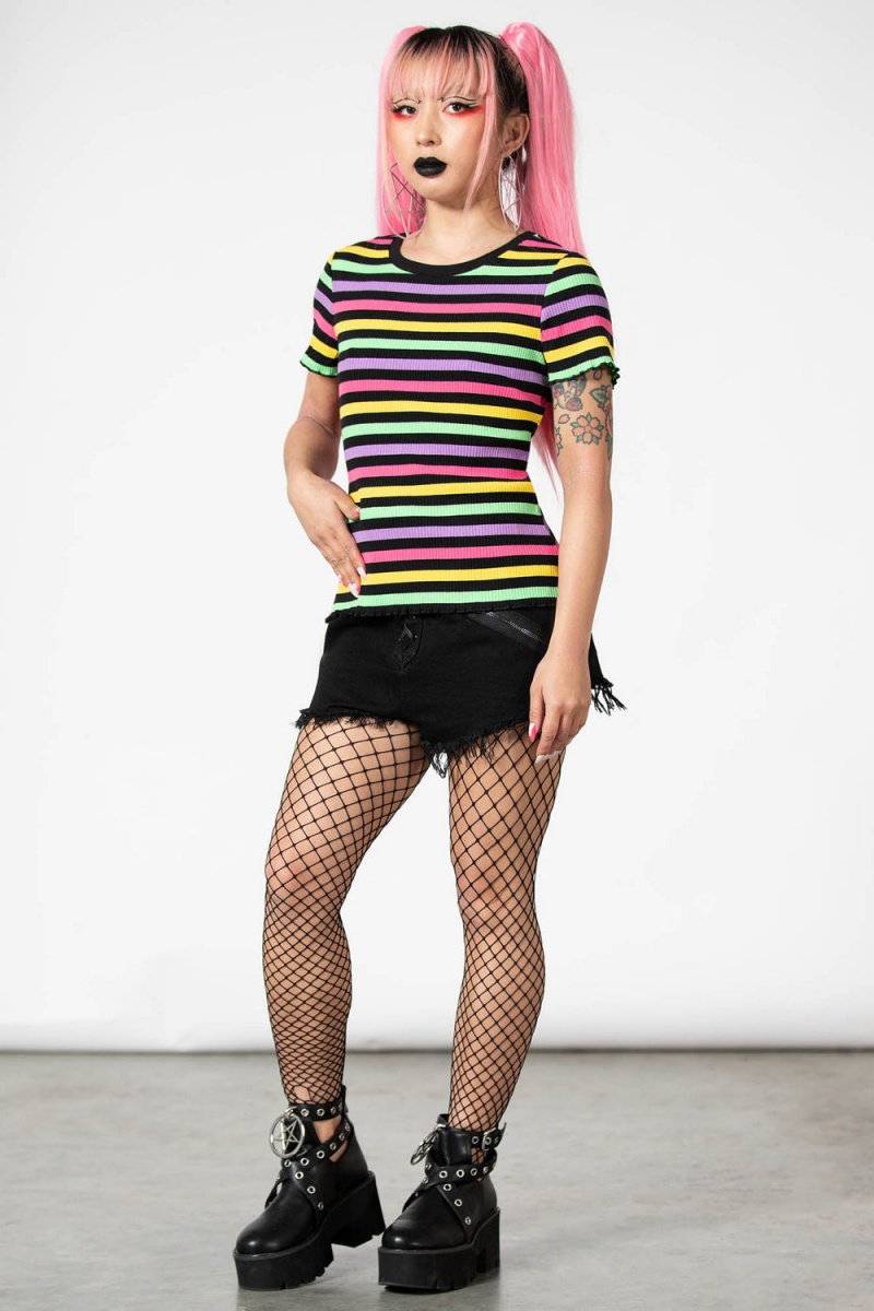 Killstar Blair Rainbow Top Rainbow | 12367-KVLO