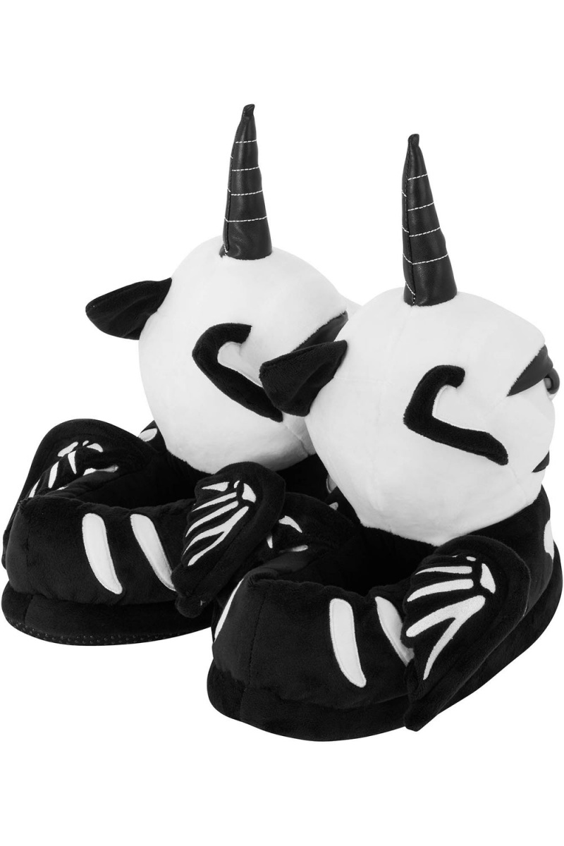 Killstar Bone Myth Slippers Negros | 28640-BUWC