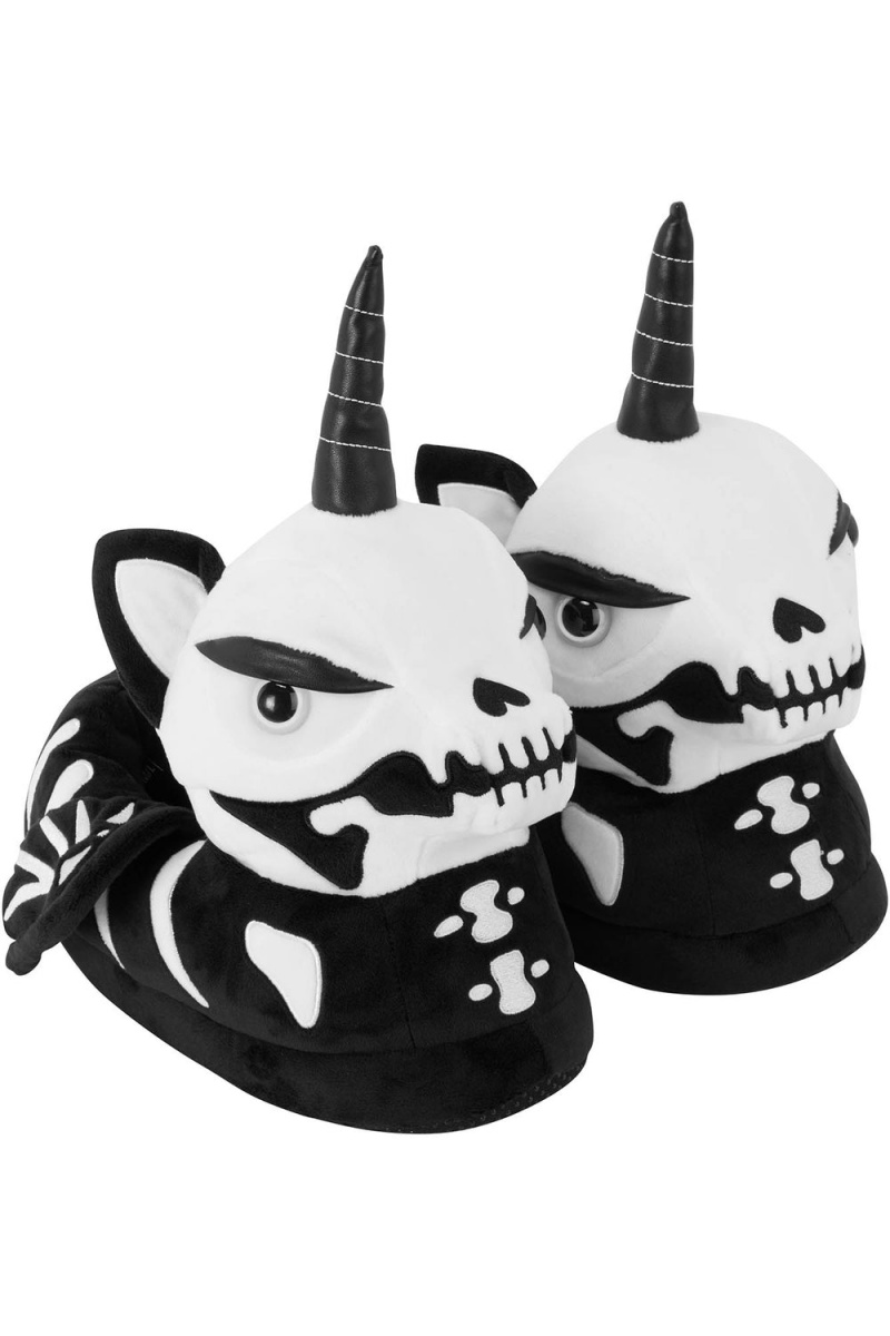 Killstar Bone Myth Slippers Negros | 46072-OJHA
