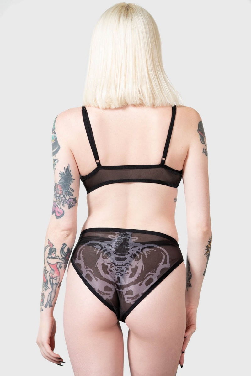 Killstar Boneyard Panty Negros | 61038-JOWV