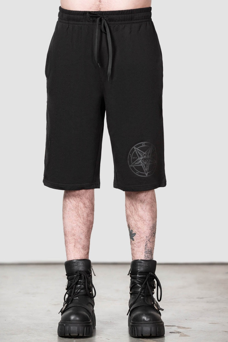 Killstar Breaking Point Longline Shorts Negros | 38617-RLUF