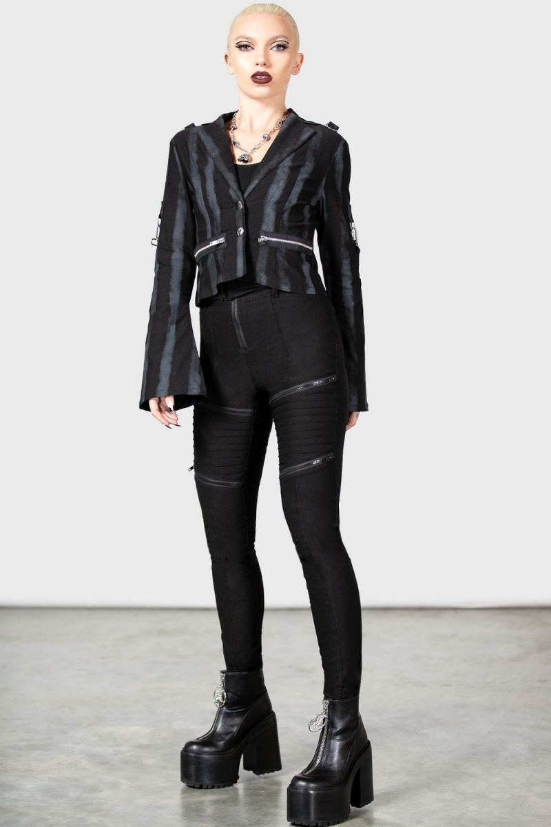 Killstar Burlesque Babe Blazer Negros | 60374-CMFW