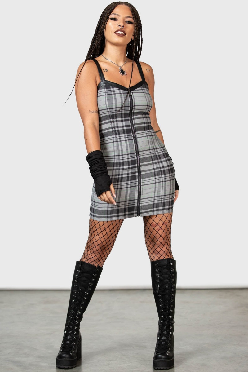 Killstar Bury Me Bodycon Vestido Negros | 28451-HJLW