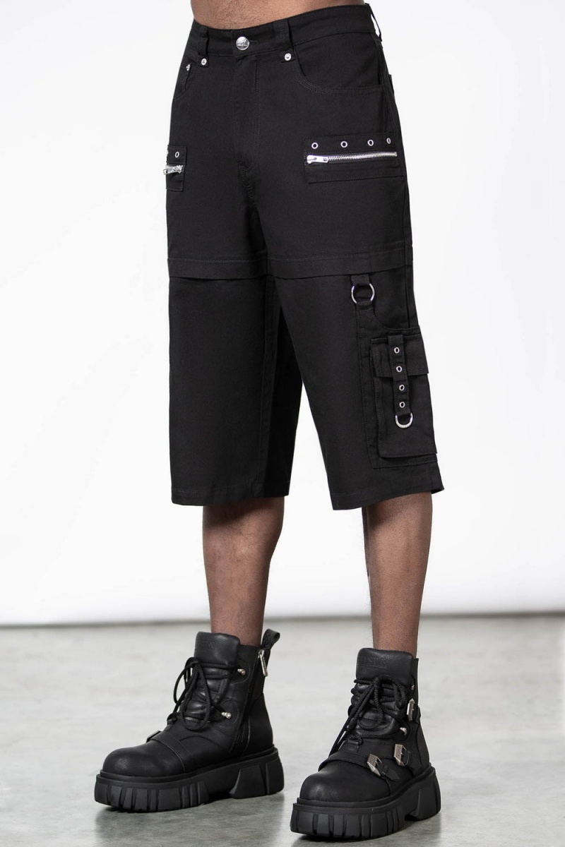 Killstar Bust Out Cargo Shorts Negros | 74390-QFDH