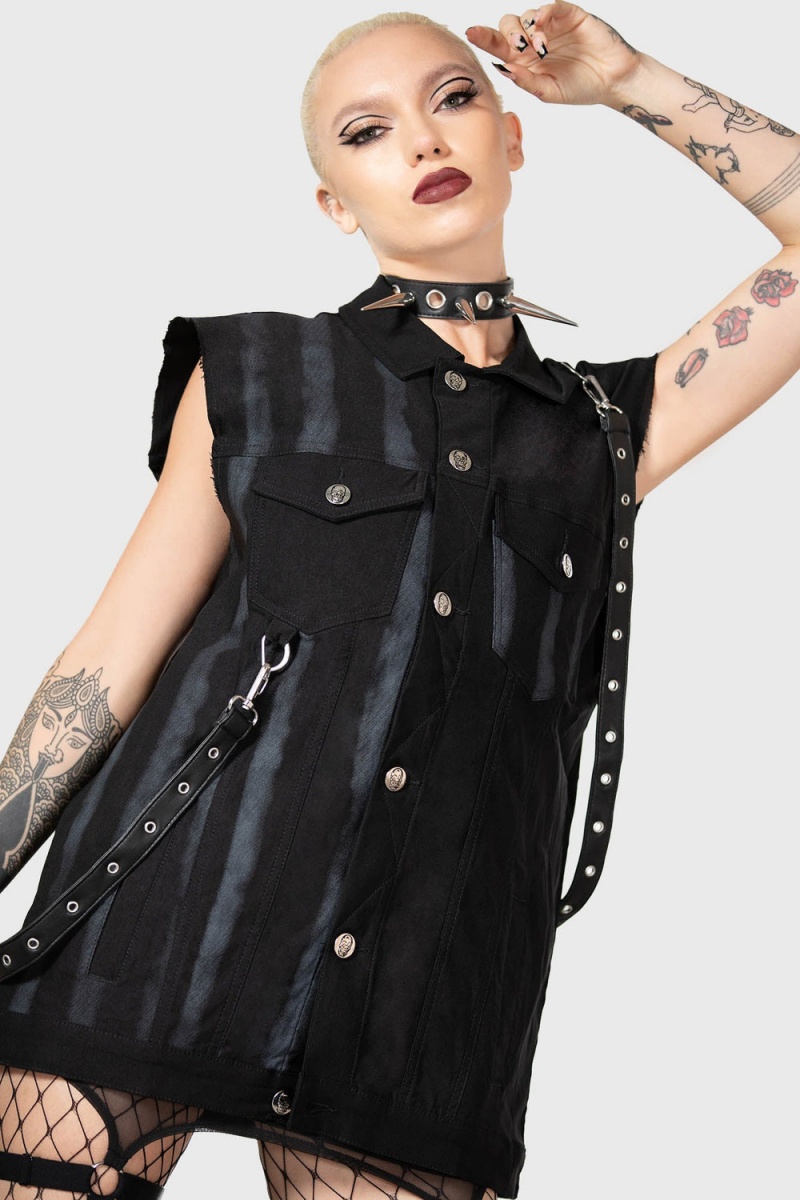 Killstar Carnevil Vest Negros | 57694-PDWN