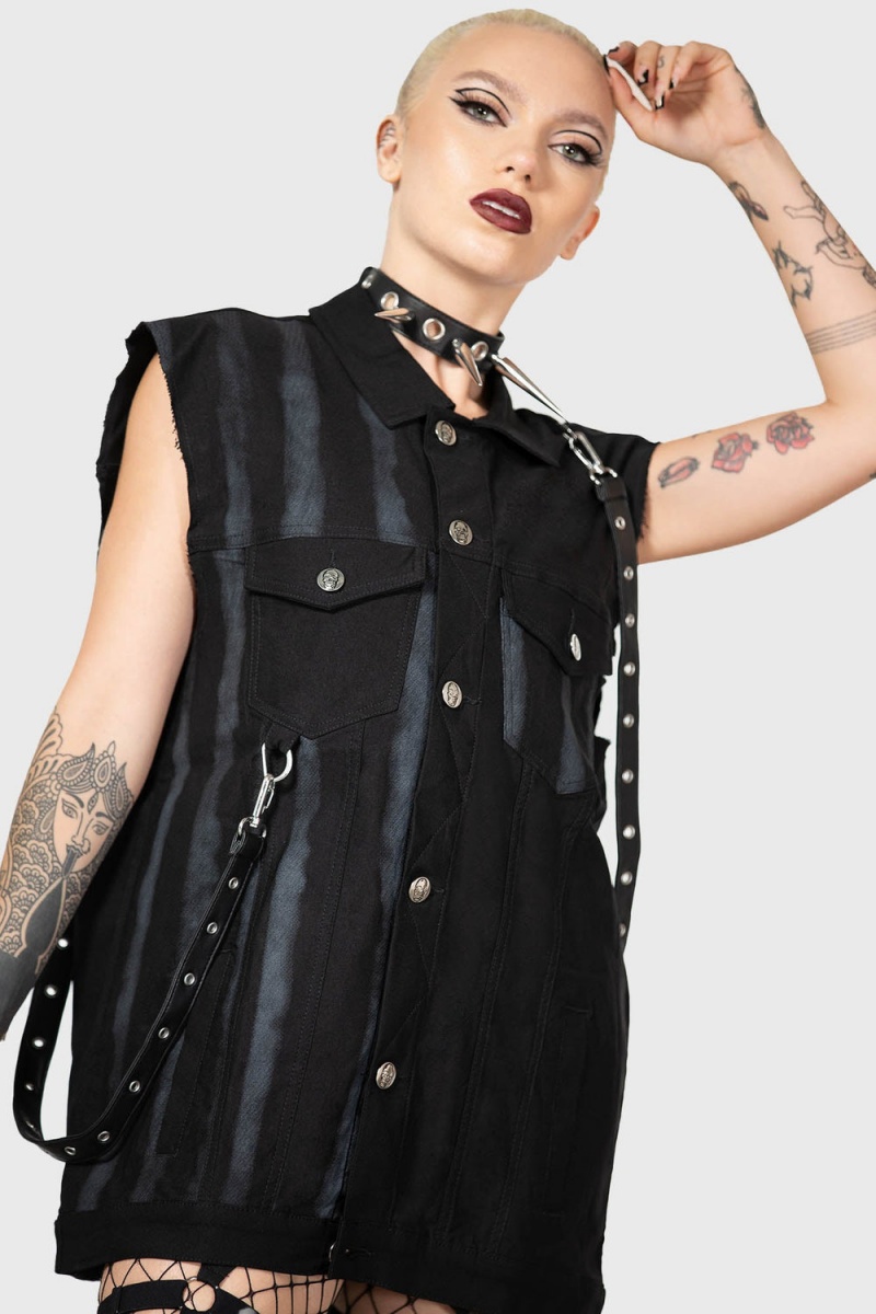Killstar Carnevil Vest Negros | 57694-PDWN