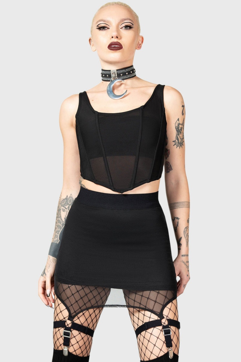 Killstar Cassandra Mini Skirt Negros | 53478-SZGP