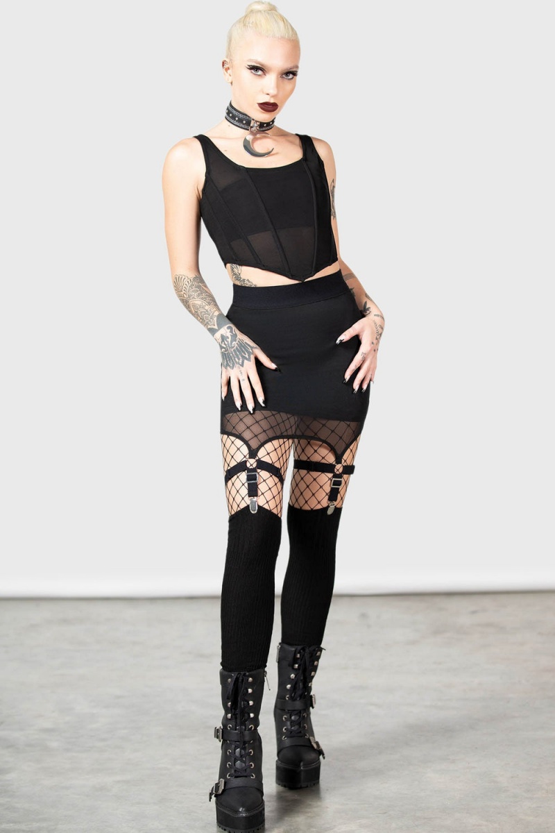 Killstar Cassandra Mini Skirt Negros | 53478-SZGP