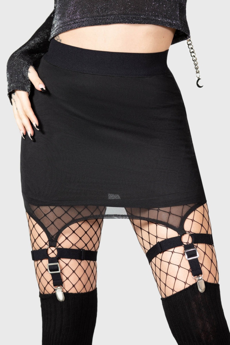 Killstar Cassandra Mini Skirt Negros | 53478-SZGP