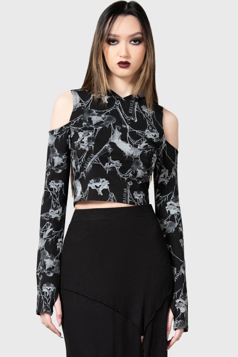 Killstar Catacombs Creatures Encapuchado Top Negros | 37891-PNVI