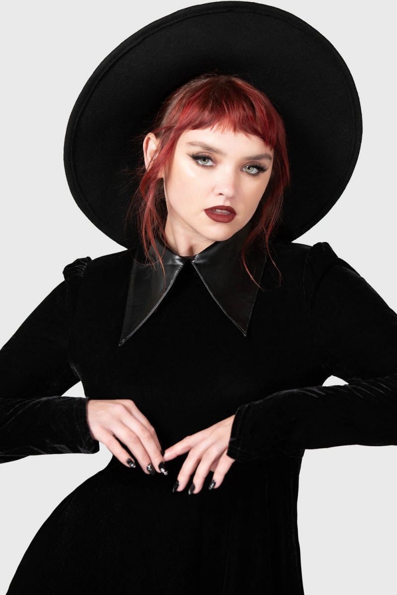 Killstar Cathedral II Skater Vestido [B] Negros | 36712-VFIO