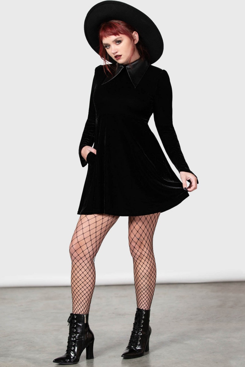 Killstar Cathedral II Skater Vestido [B] Negros | 36712-VFIO